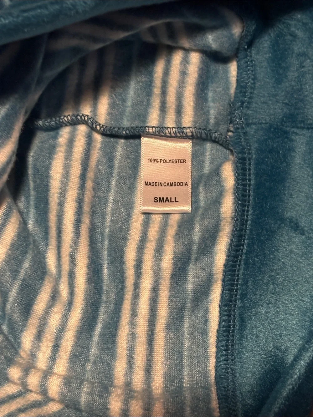 Muk Luks Teal and White Striped Women’s SOFT Pajama Set